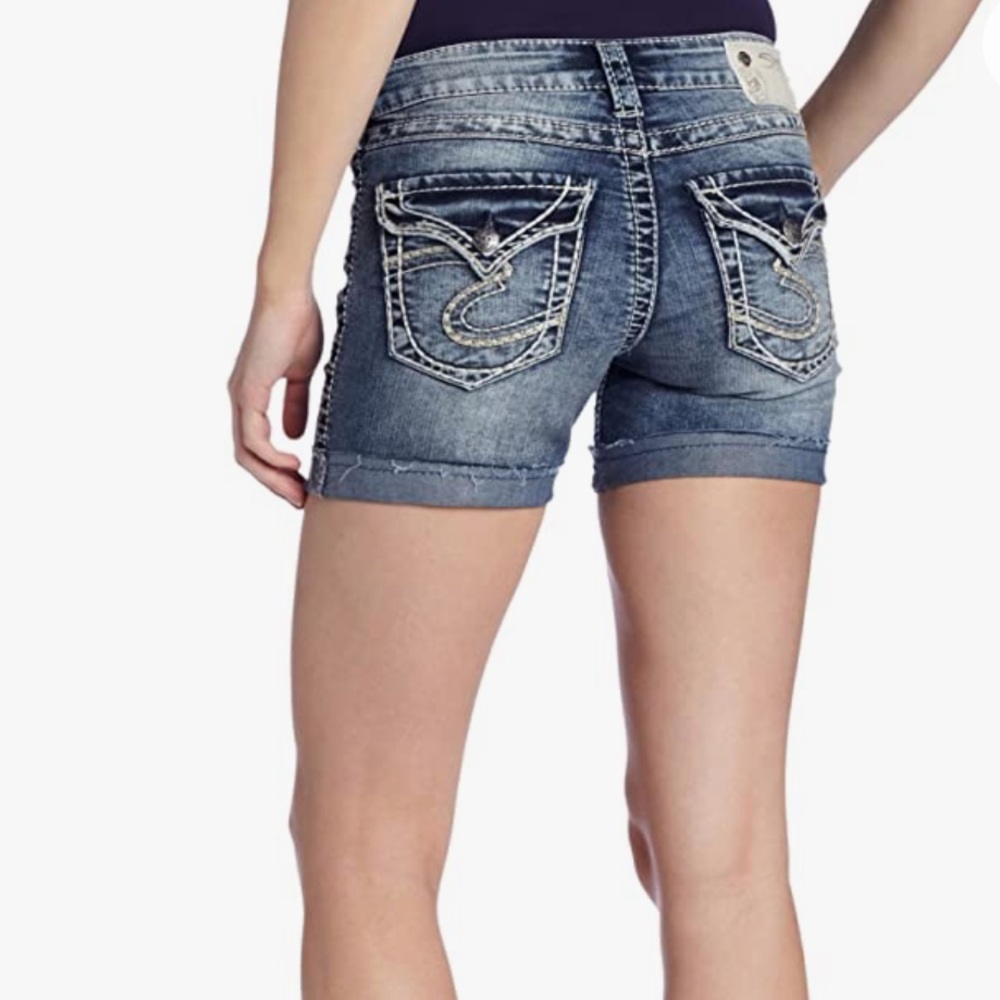 SILVER MCKENZIE Denim Cuff Hem Shorts Size 28